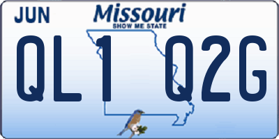 MO license plate QL1Q2G