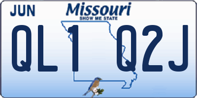 MO license plate QL1Q2J