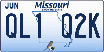MO license plate QL1Q2K