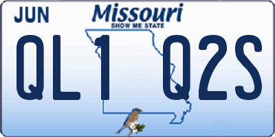 MO license plate QL1Q2S