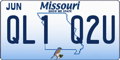 MO license plate QL1Q2U