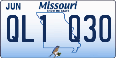 MO license plate QL1Q3O