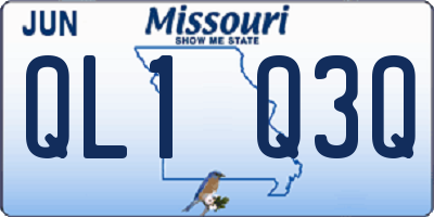 MO license plate QL1Q3Q