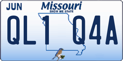 MO license plate QL1Q4A