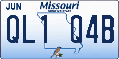 MO license plate QL1Q4B