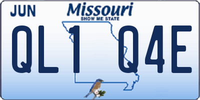 MO license plate QL1Q4E