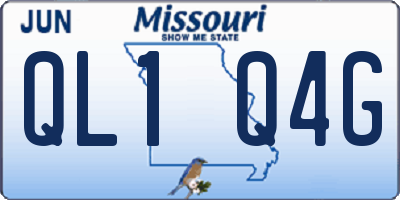 MO license plate QL1Q4G