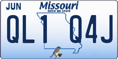 MO license plate QL1Q4J