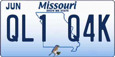 MO license plate QL1Q4K