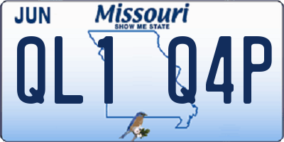 MO license plate QL1Q4P
