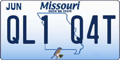 MO license plate QL1Q4T