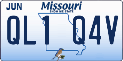 MO license plate QL1Q4V