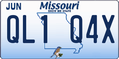 MO license plate QL1Q4X