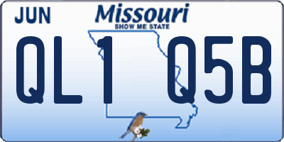 MO license plate QL1Q5B