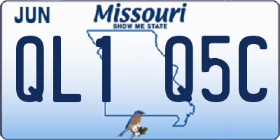 MO license plate QL1Q5C