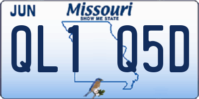 MO license plate QL1Q5D