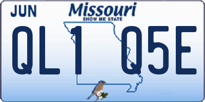 MO license plate QL1Q5E