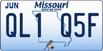 MO license plate QL1Q5F