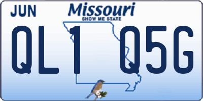 MO license plate QL1Q5G