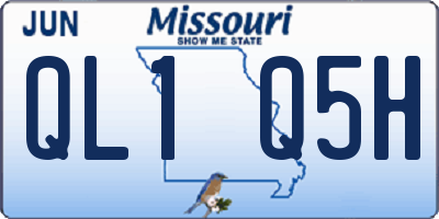 MO license plate QL1Q5H