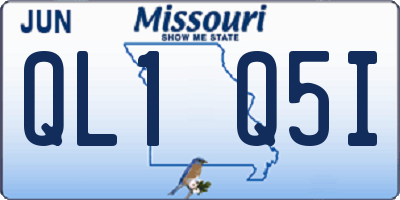 MO license plate QL1Q5I