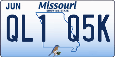 MO license plate QL1Q5K