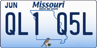 MO license plate QL1Q5L