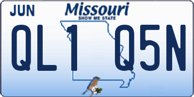 MO license plate QL1Q5N