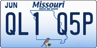 MO license plate QL1Q5P