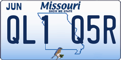 MO license plate QL1Q5R