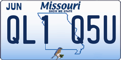 MO license plate QL1Q5U