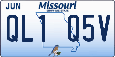 MO license plate QL1Q5V