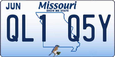 MO license plate QL1Q5Y