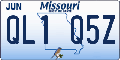 MO license plate QL1Q5Z
