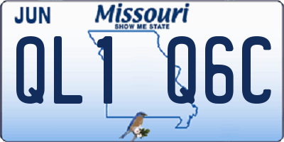 MO license plate QL1Q6C