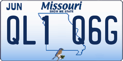 MO license plate QL1Q6G