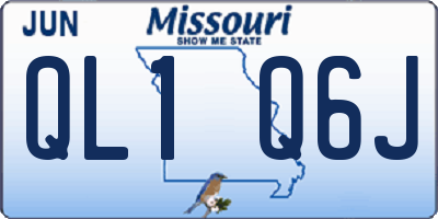 MO license plate QL1Q6J