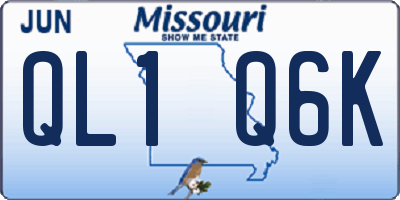 MO license plate QL1Q6K