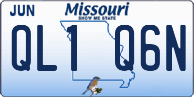 MO license plate QL1Q6N