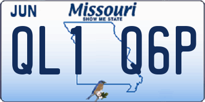 MO license plate QL1Q6P
