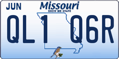 MO license plate QL1Q6R