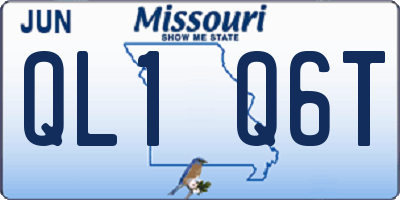 MO license plate QL1Q6T