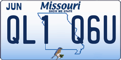 MO license plate QL1Q6U