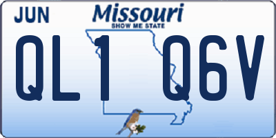 MO license plate QL1Q6V