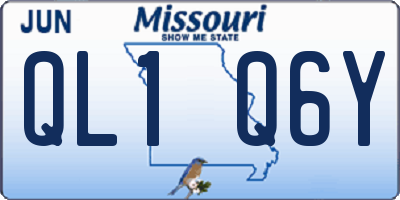 MO license plate QL1Q6Y
