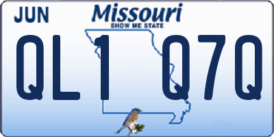 MO license plate QL1Q7Q