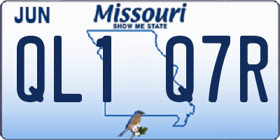 MO license plate QL1Q7R