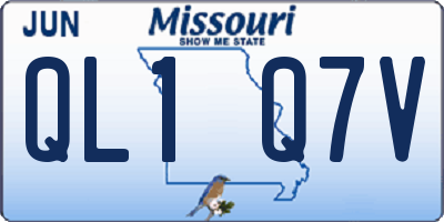 MO license plate QL1Q7V