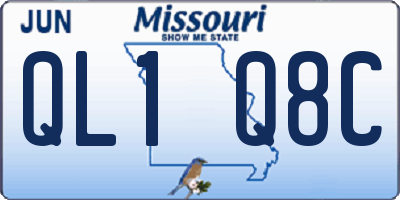 MO license plate QL1Q8C