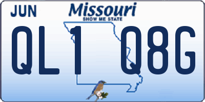 MO license plate QL1Q8G